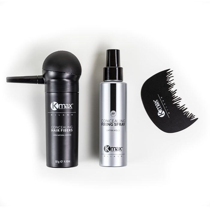 Kmax Keratin Maximization Kmax Zestaw Proffesional Zagęszczanie Włosów Mikrowłókna do Włosów 4 Produkty