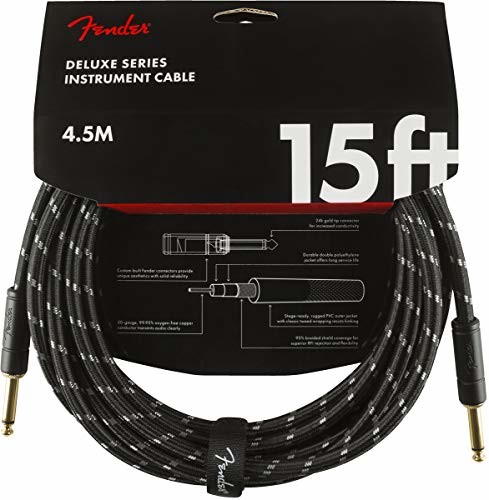 Fender Kabel Deluxe Series, 4,5 m, black tweed