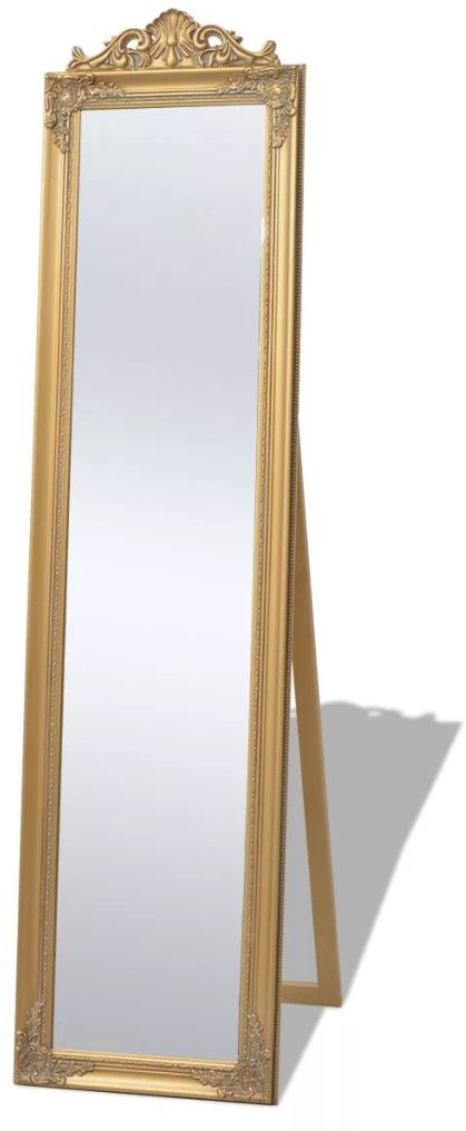 Lustro wolnostojące w stylu barokowym, 160x40 cm, złote