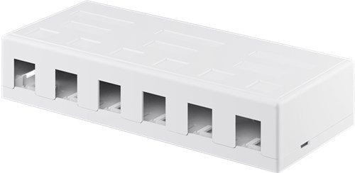 Goobay 79379 Keystone pusta obudowa 6-Port czarny 79379