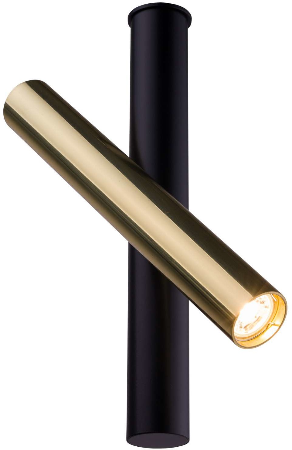Amplex LAMPA sufitowa AKADI 0129 metalowa OPRAWA reflektor natynkowy czarny złoty 0129