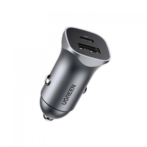 UGREEN Ładowarka samochodowa UGREEN CD130, USB-A+PD 3.0, USB-C, QC3.0 30W (szara) 40858
