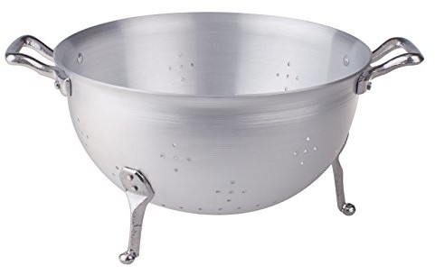 Pentole Agnelli pentole agnelli sitko do makaronu A 3 stóp, bltf-aluminium, z 2 uchwytami ze stali nierdzewnej, srebrny, srebrny/czarny, 26 cm FAMA1526