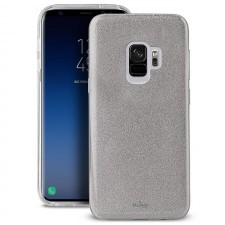 PURO Etui Shine Cover Galaxy S9, srebrne 8033830258404