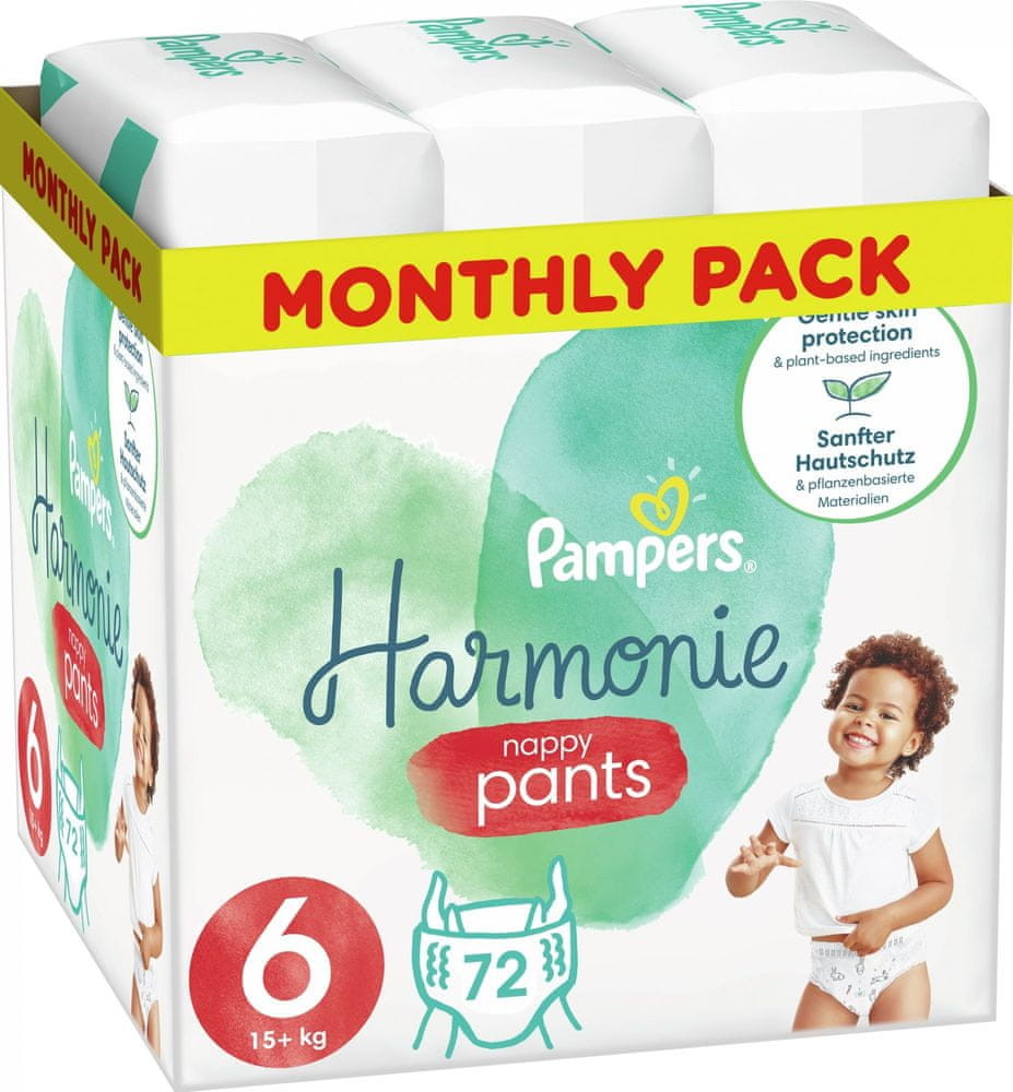 Pampers pieluchomajtki Pants Harmonie rozmiar 6 72 pieluchy 15kg+