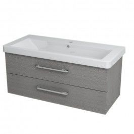 Sapho THEIA Szafka umywalkowa 101,4x43,2x43,5cm, 2 szuflady, dąb srebrny TH107