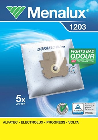 Menalux 1203 5 x worki do odkurzacza z Duraflow for Progress Tornado i Volta 900196187