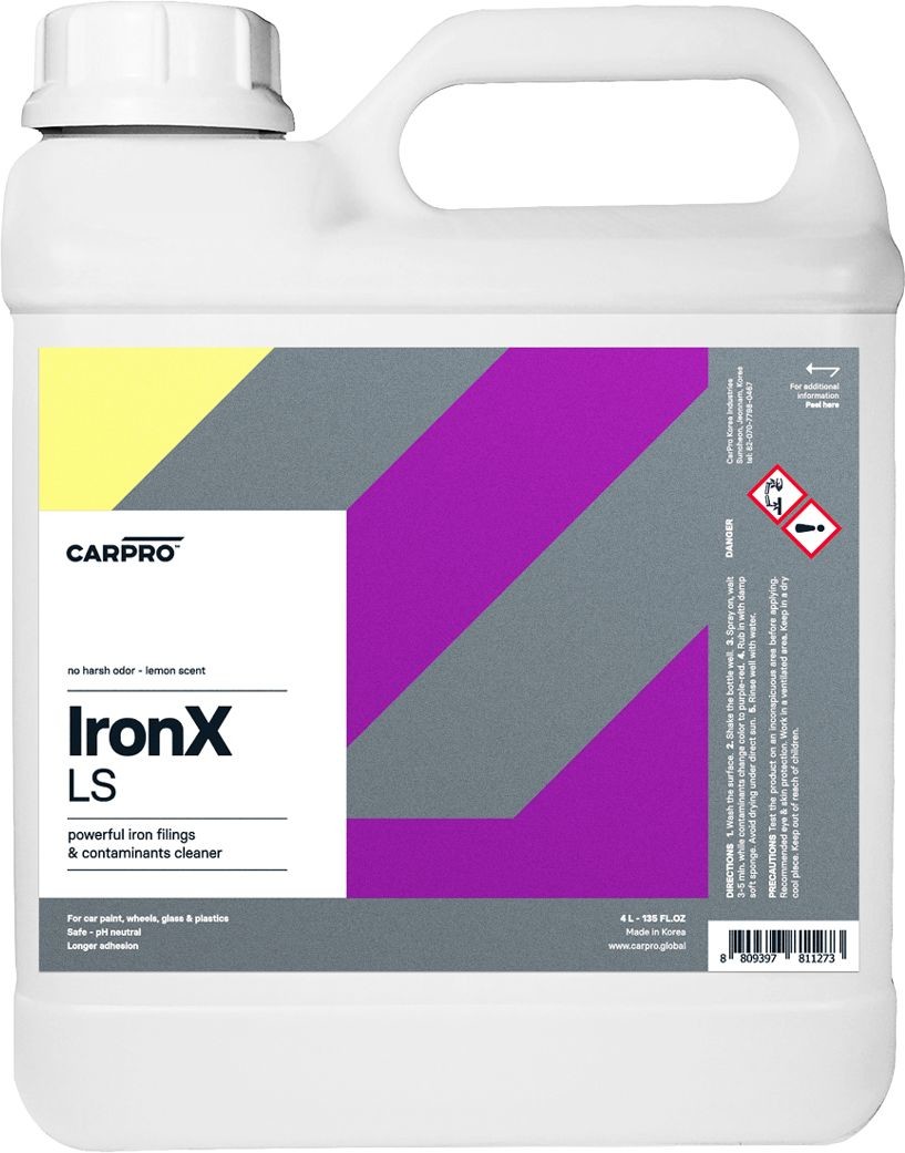 CARPRO CQUARTZ CarPro IronX Lemon Scent deironizacja krwawiące felgi zapach cytrynowy 4L CAR000343