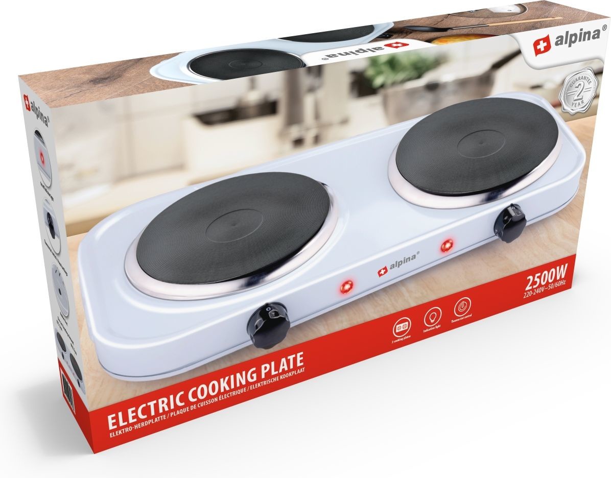 Alpina Kuchenka turystyczna płyta grzewcza 2 palnikowa ALPINA 2500W E-26527