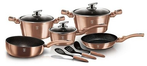 Berlinger Haus 11-częściowy komplet kuchenny Rosegold Metallic Line