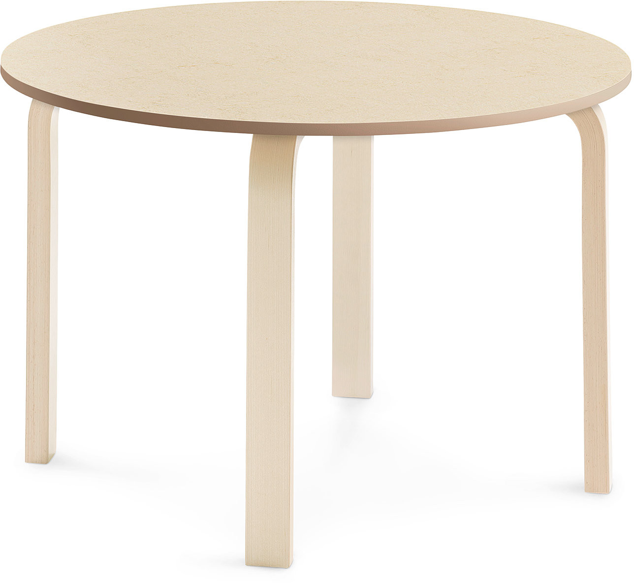 AJ Produkty Stół ELTON,  900x590 mm, beżowe linoleum, brzoza