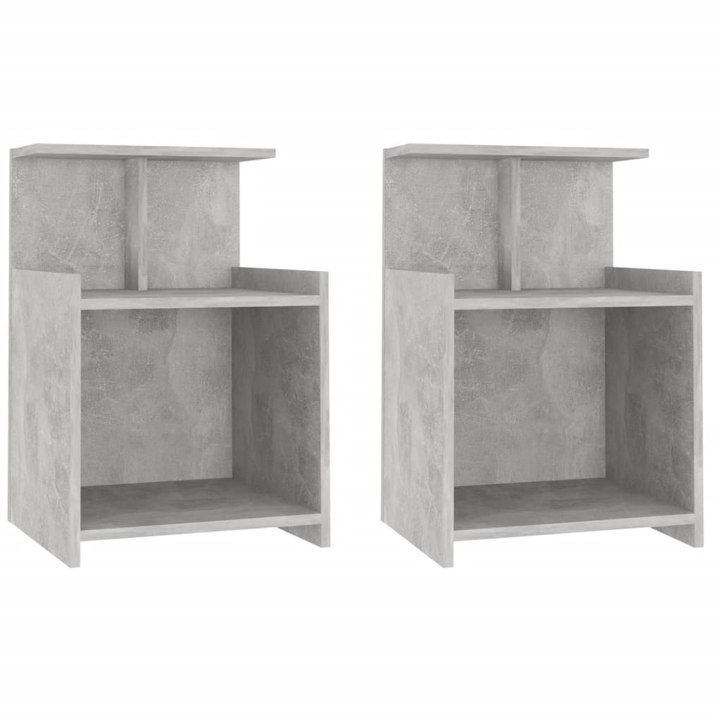 vidaXL Szafki nocne, 2 szt., szarość betonu, 40x35x60 cm, płyta