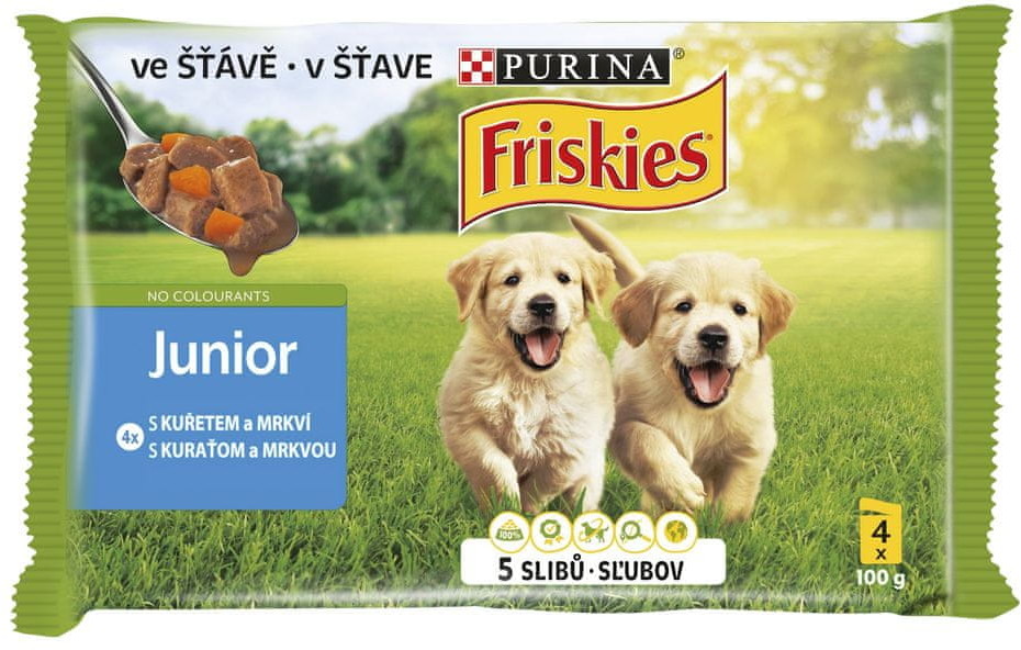 Friskies Junior z kurczakiem i marchewką w sosie 40 x 100 g