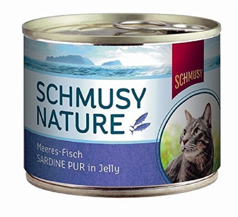 Фото - Корм для кішок Schmusy Nature Ryba w puszkach, 12 x 185 g - Sardynka 