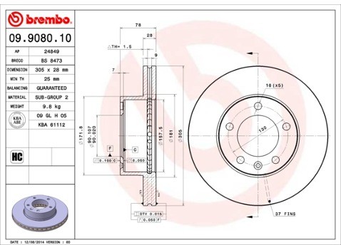 BREMBO 09.9080.10