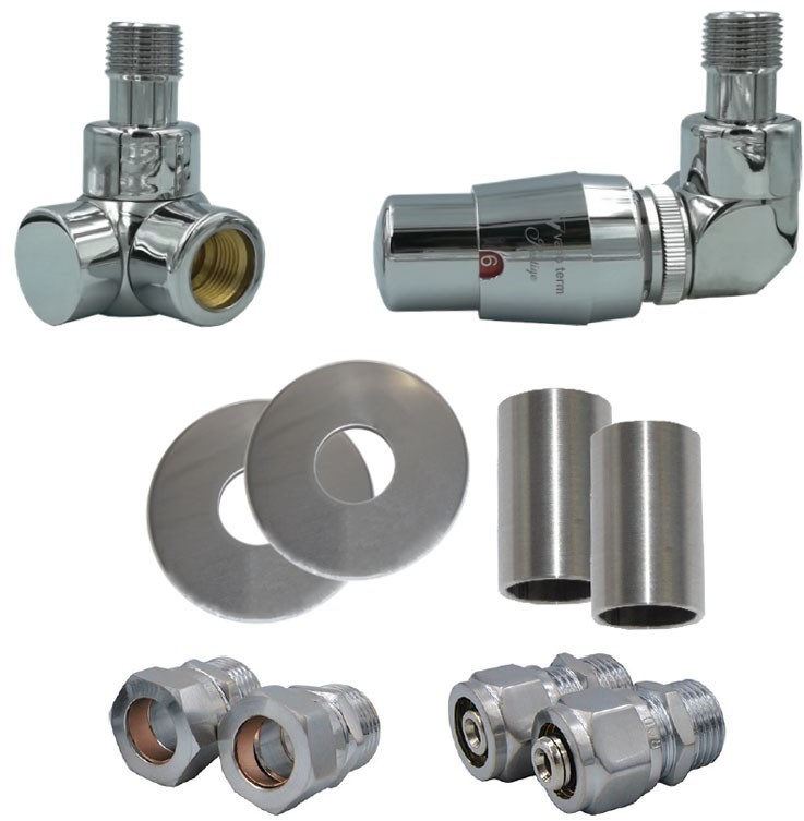Vario Term Zestaw All in One Lux I, Kolor: Biały strukturalny, Orientacja zaworu: Prawy, Rodzaj instalacji: Miedziana - CU 15 mm ALUX1GSO219CFK/P/CU