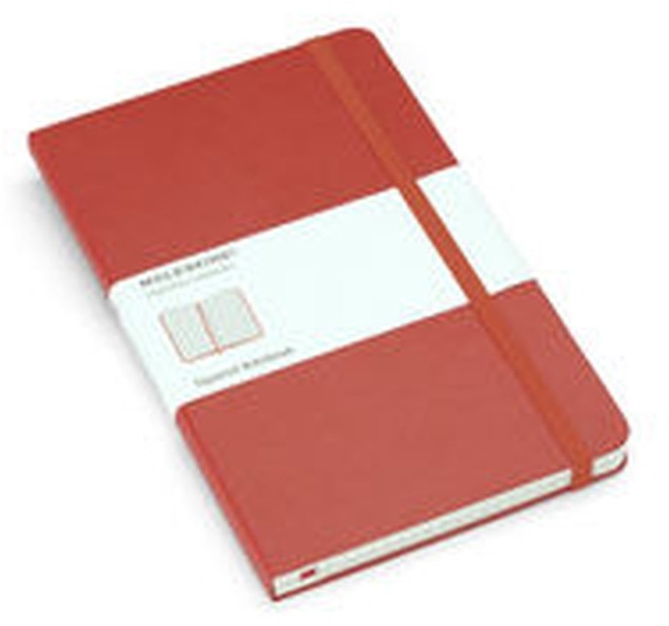 Moleskine notes w kratkę, Classic L, czerwony