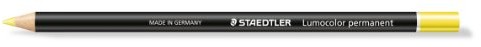 Staedtler 108 20  1 Lumocolor glasochrom marker, 12 sztuk w kartonie etui na sucho Permanent, żółty 4007817105283