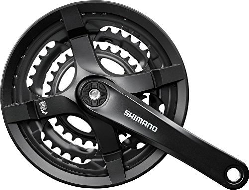 Shimano FC-ty501 korba 6/7/8-krotnie czarna bransoletka z korbą długość 175 MM 2017 MTB 48 38 28 z. łańcuch z pierścieniem ochronnym E-FCTY501E888CLB