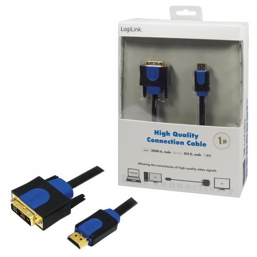 Logilink Kabel adapter CHB3101 HDMI > DVI, 1m CHB3101