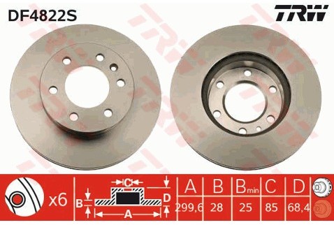 TRW Tarcza hamulcowa DF4822S