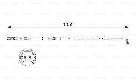 Bosch Styk ostrzegwaczy, zużycie okładzin hamulcowych 1 987 473 506