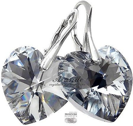 Swarovski OKAZJA KOLCZYKI COMET HEART SREBRO