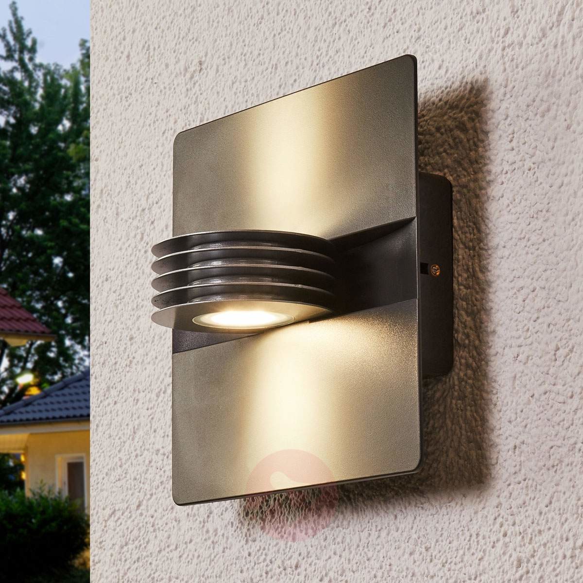 ECO-Light Antracytowy kinkiet zewnętrzny LED Split