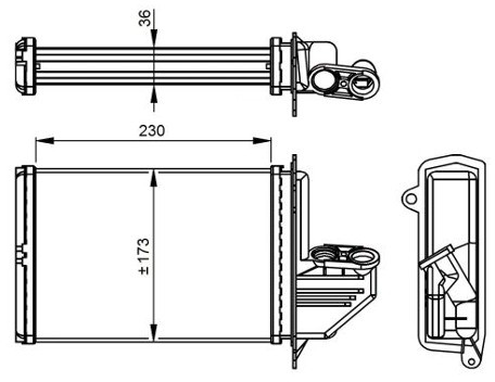 NRF Wymiennik ciepła, ogrzewanie wnętrza 54294