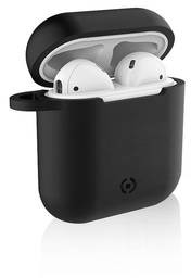 Apple Etui Pokrowiec Celly Aircase pro AirPods + nástavce do uší AIRCASEBK) Czarne