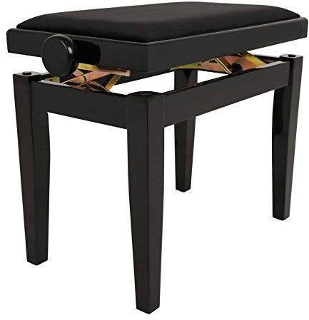 Navarra Piano bank/pianina Elegance Czarny wysoki połysk, z regulacją wysokości dzięki mechanizmowi nożyce NV41