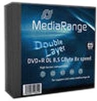 MediaRange MR465 nagrywania i nośników pamięci DVD + R Double Layer 8,5 G, 240 min 8 X Speed, Slim Case Pack 5 4260057123442