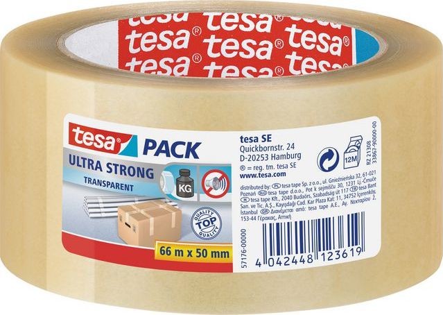 TESA Taśma pakowa ULTRA STRONG 50mm x 66m przezroczysty TES066