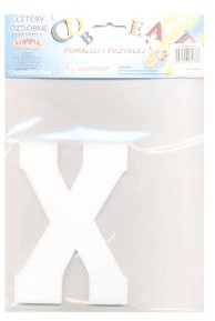Litera X ze styropianu