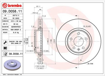 BREMBO 09.D058.11 09.D058.11