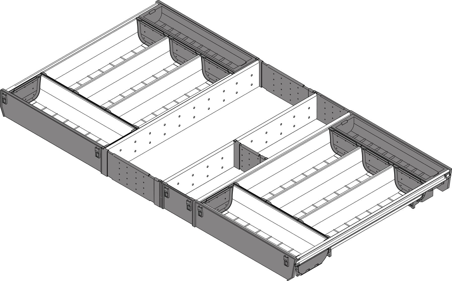 Blum ORGA-LINE wkład na sztućce do TANDEMBOX 450 mm, szerokość korpusu 900 mm ZSI.90VEI4