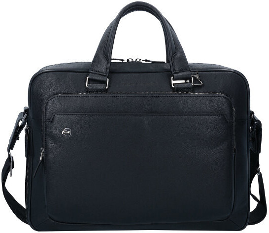 Piquadro Black Square Torba biznesowa, skórzana 40 cm z przegrodą na laptopa nero CA4027B3-N