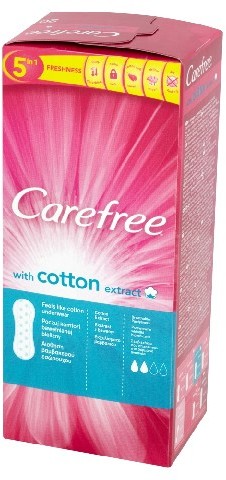 Carefree Cotton Wkładki higieniczne 1 op.-20szt Johnson