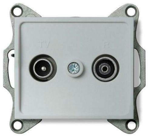 Kanlux Gniazdo RTV przelotowe LOGI 02-1320-043 sr 25218