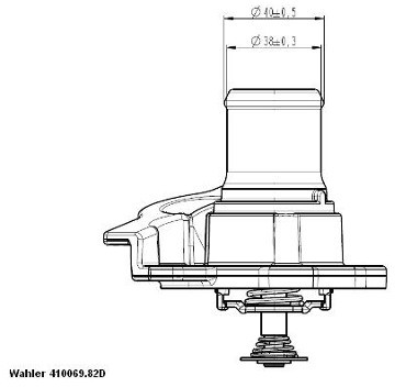 Wahler Termostat, żrodek chłodzący 410937.82D