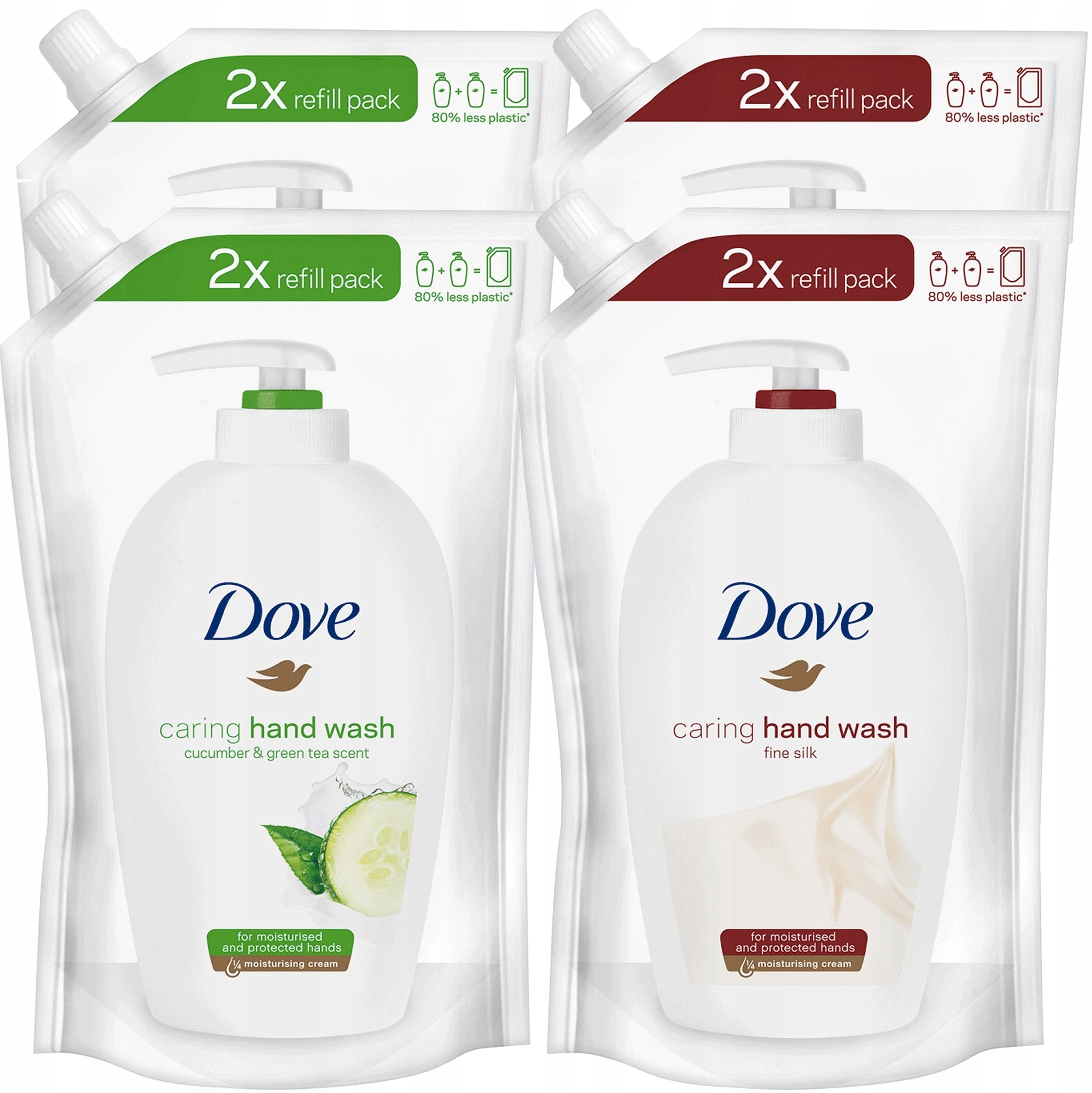 Dove Nawilżające Mydło w płynie Zapas 4 x 500ml