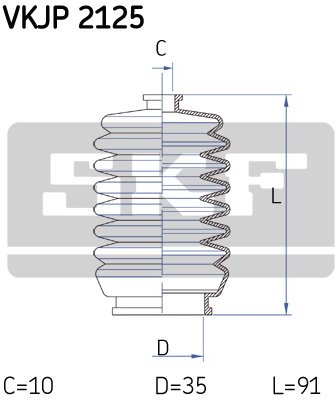 SKF Zestaw osłon, układ kierowniczy VKJP 2125