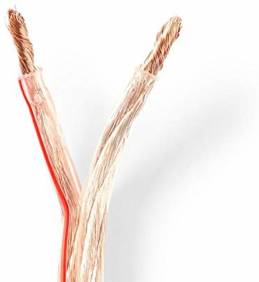Nedis Kabel głośnikowy - 2x 6.00 mm - CCA - 25 m - okrągły - owinięty - PCW - przezroczysty CAGW6000TR250
