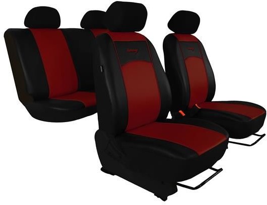 POK-TER Pokrowce samochodowe uniwersalne Eko-skóra Szare Mazda 323 III 1985-1993 16293