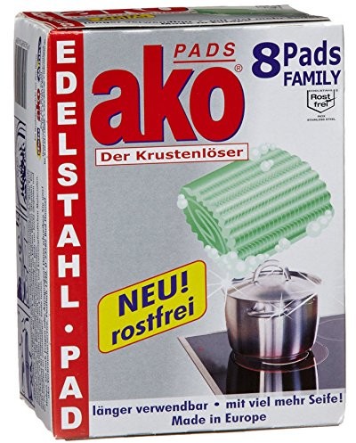 AKO Pads stal nierdzewna Family, trójpak (3 X 8 sztuki)) 38509