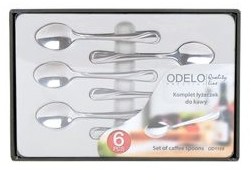Odelo SZTUĆCE KOMPLET ŁYŻECZKI DO KAWY 6 ELEMENTÓW 6 OSÓB STAL NIERDZEWNA 18/10 OD1069 OD1169