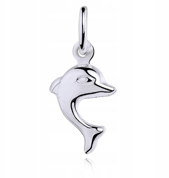 Zawieszka srebrna pr925 rodowana Delfinek, Delfin