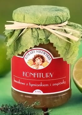 Wytwórnia Towarów Niezwykłych Konfitury limonkowe z tymiankiem i anyżówką Towary Niezwykłe 200g FE85-98159