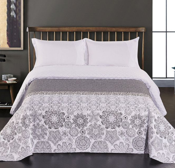 DecoKing DecoKing - Narzuta Alhambra - Szaro-Biały 240x260 cm