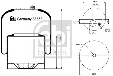 FEBI Mieszek, klimatyzacja FEBI 38363